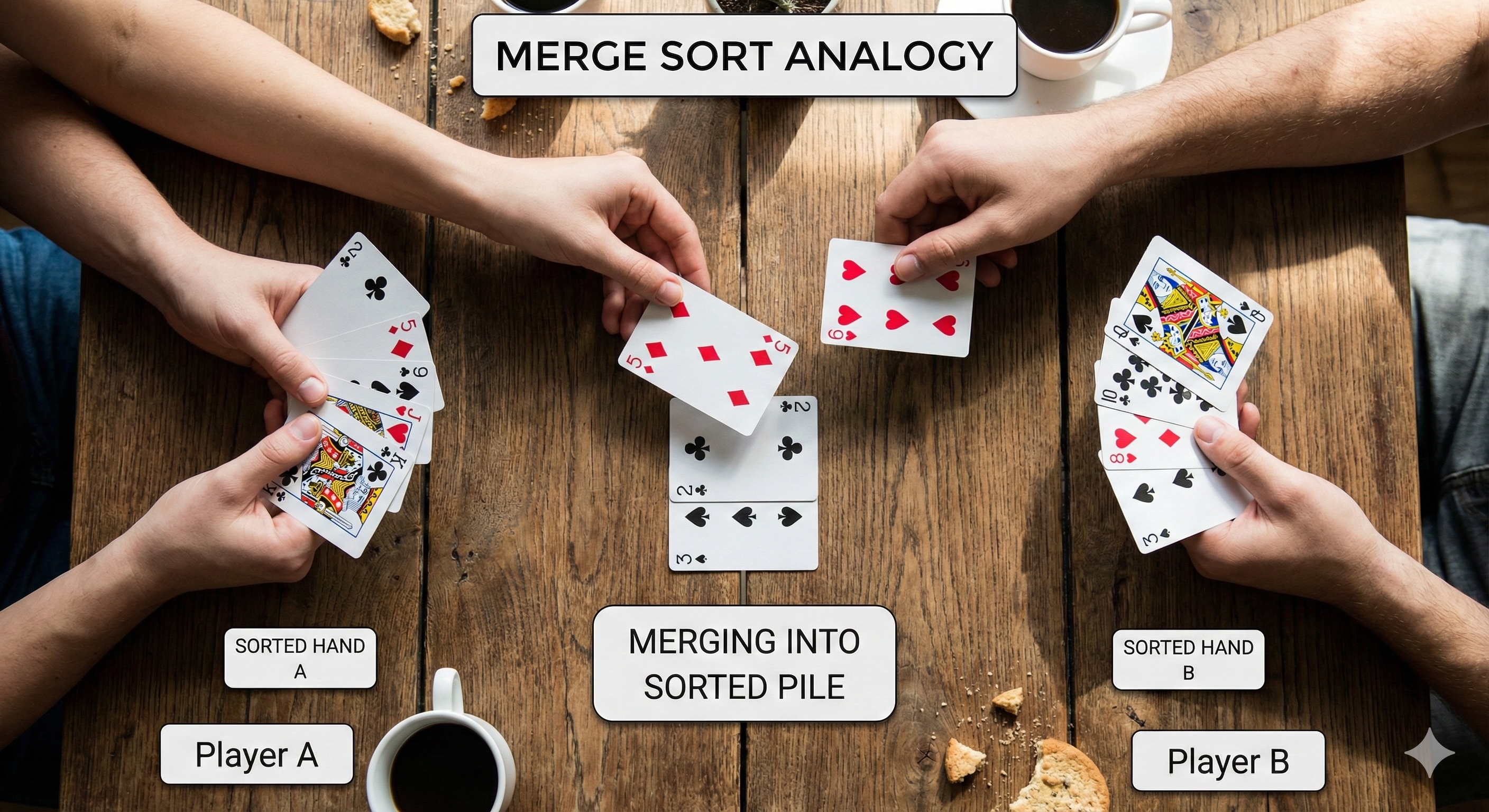 Understanding Merge Algorithms: The Card Game